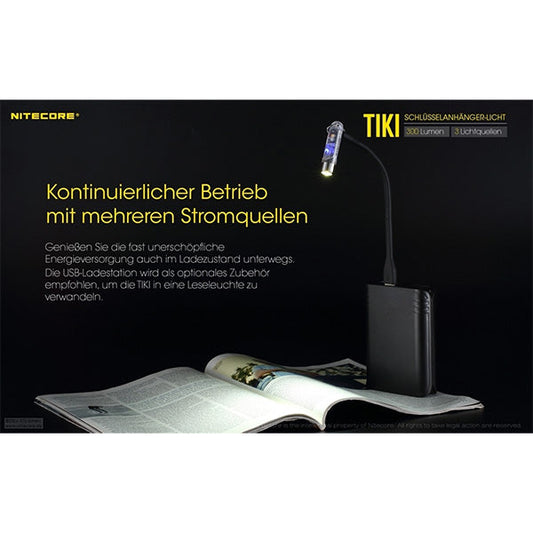 Mini-LED-TASCHENLAMPE TIKI - 300 Lumen, inkl. Akku