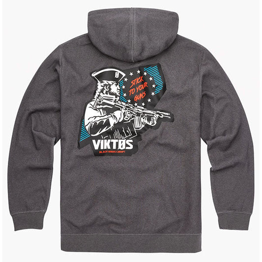 Hoodie GUNVENT STICKUP, dark grey heather