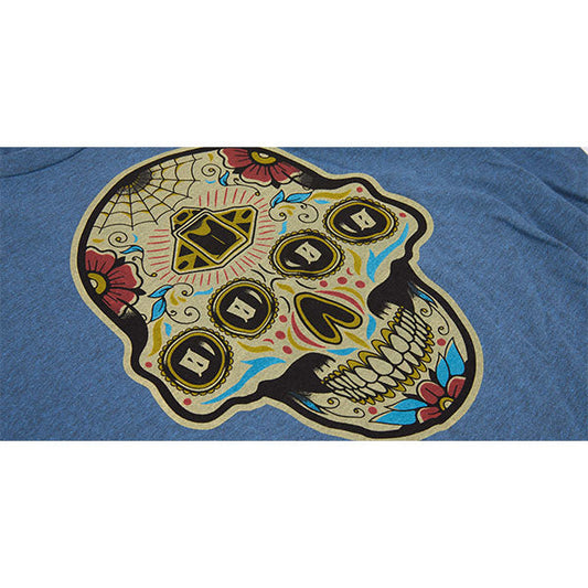 T-Shirt TEE DIA DE LOS QUATROS, indigo heather