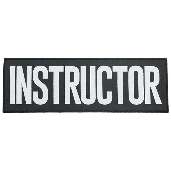 Klettabzeichen INSTRUCTOR, 100x300mm, weiss