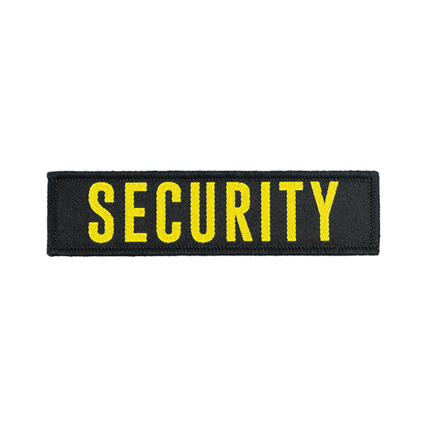 Klettabzeichen SECURITY, 25x100mm, gelb