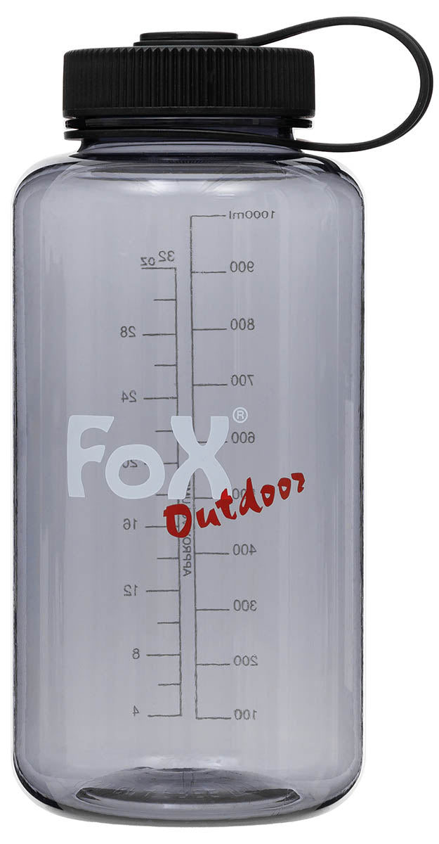 Trinkflasche, Weithals, Tritan, grau, 1 l
