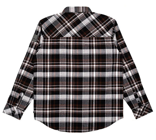 Flanell Shirt COMBAT, black/brown