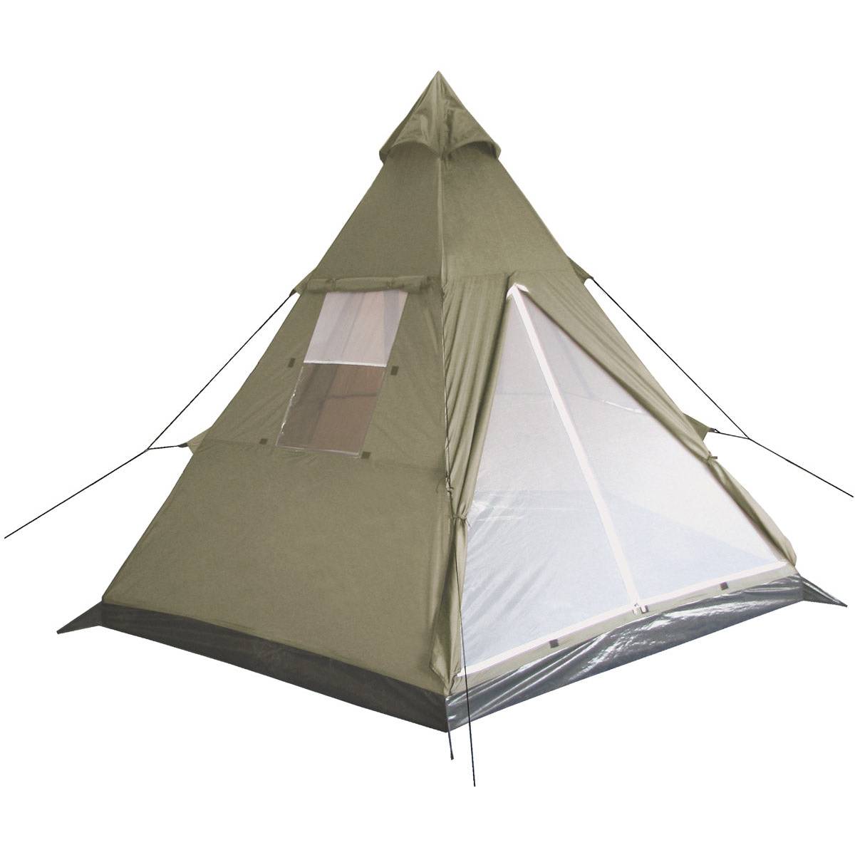 Tente indienne, "Tipi", olive