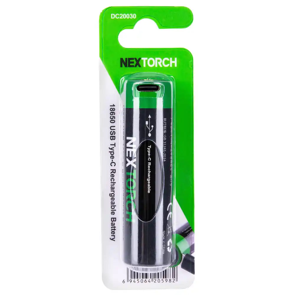Akku 18650 mit USB-Ladeport, 3400mAh