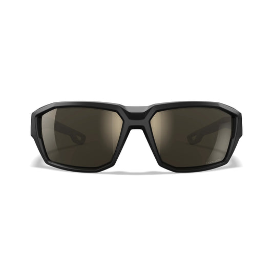 Sonnenbrille WX Alpine, Matte Black and Tan Frame with CAPTIVATE™ Polarized Tungsten Mirror Lenses