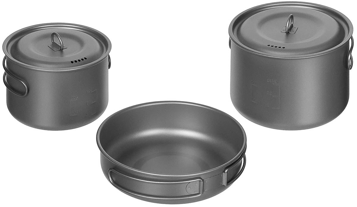 Kochset, Titan, 5-teilig