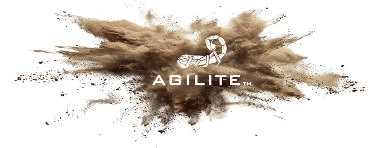 Firmenlogo von Agilite mit Sand im Hintergrund