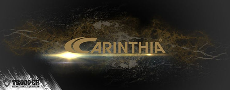 Markenlogo von Carinthia vor dunklem Hintergrund