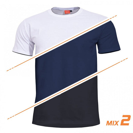 T-Shirt ORPHEUS 3-er Pack Black/Navy/White