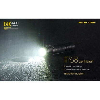 LED-TASCHENLAMPE E4K - 4'400 Lumen, inkl. Akku