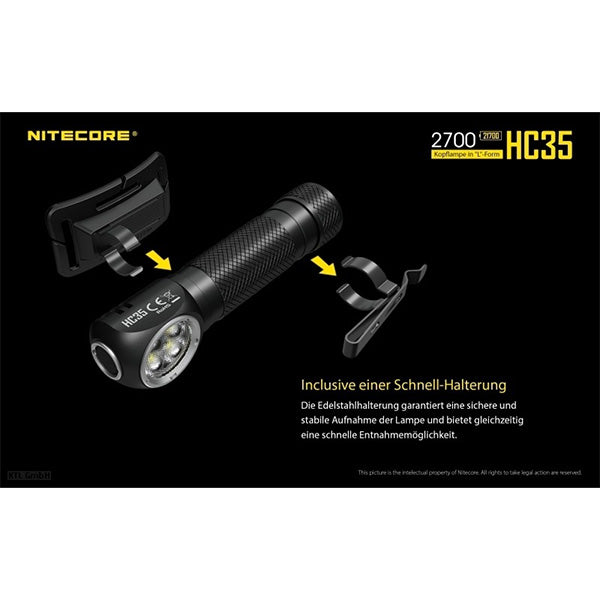 LED-STIRNLAMPE HC35 - 2'700 Lumen, inkl. Akku