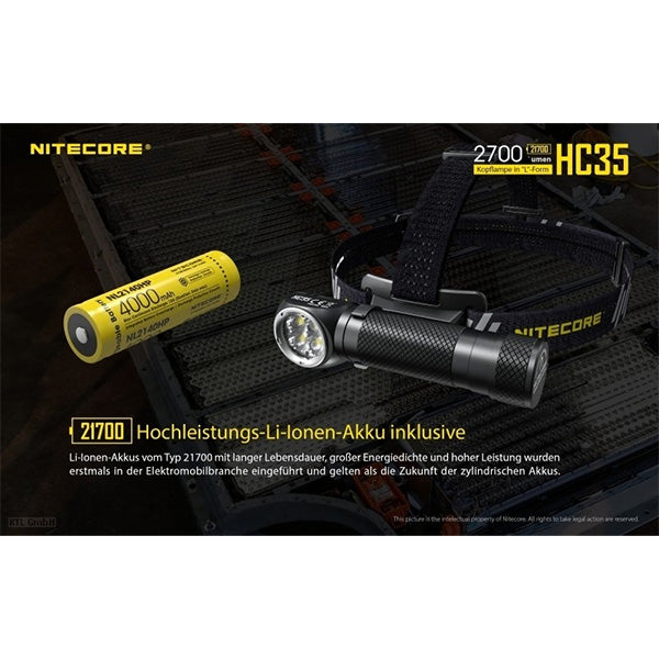 LED-STIRNLAMPE HC35 - 2'700 Lumen, inkl. Akku