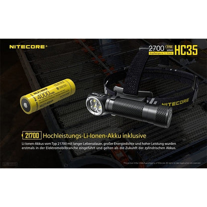LED-STIRNLAMPE HC35 - 2'700 Lumen, inkl. Akku