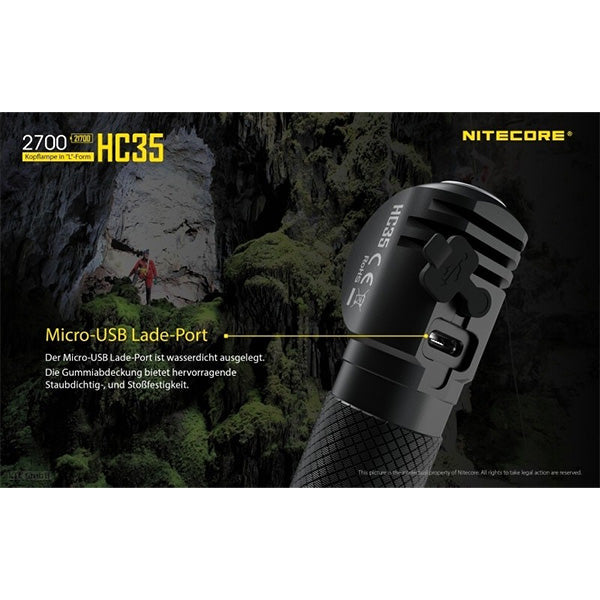 LED-STIRNLAMPE HC35 - 2'700 Lumen, inkl. Akku