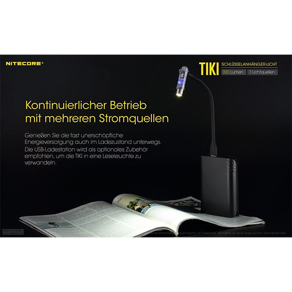 Mini-LED-TASCHENLAMPE TIKI - 300 Lumen, inkl. Akku