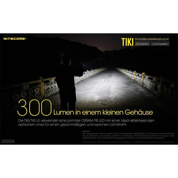 Mini-LED-TASCHENLAMPE TIKI - 300 Lumen, inkl. Akku