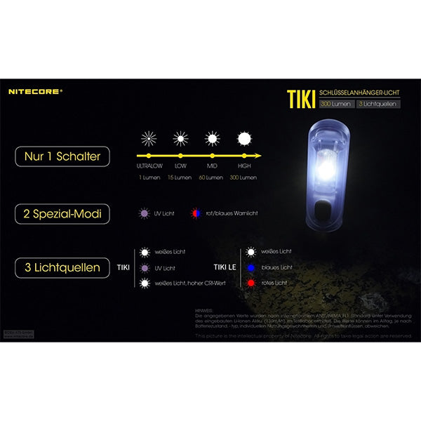 Mini-LED-TASCHENLAMPE TIKI - 300 Lumen, inkl. Akku