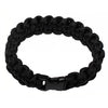 Parachute Cord Armband mit Kunstoff-Clipverschluss, 1.9cm, black
