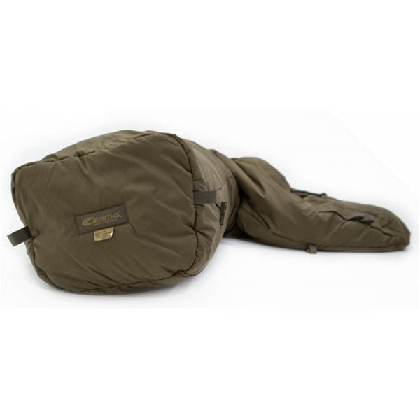 Kunstfaserschlafsack SURVIVAL ONE, Grösse L bis Körpergrosse 200cm Reissverschluss Mitte, Olive