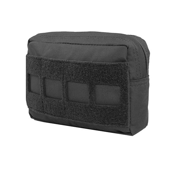 Laser Cut Small Horizontal Utility Pouch, black