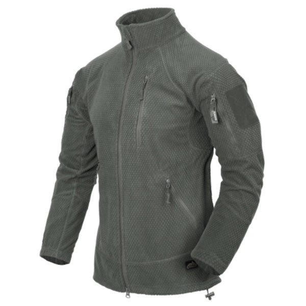 Leichte Einsatzjacke ALPHA TACTICAL JACKET, Grid Fleece, Foliage Green