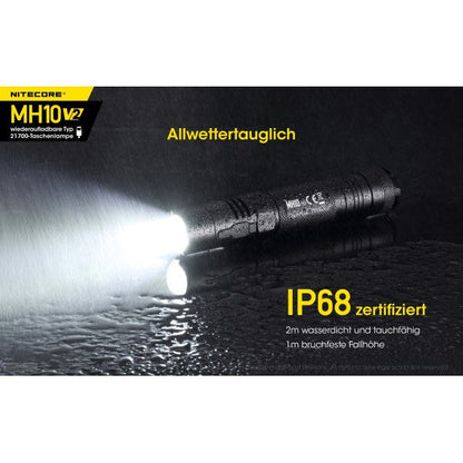LED-Taschenlampe MH10 V2, 1'200 Lumen, inkl. USB-C Ladekabel & Akku