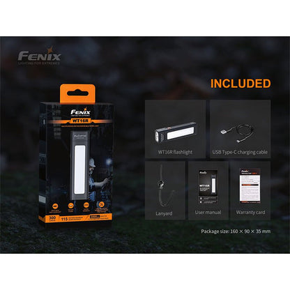 Multifunktionale LED-Taschenlampe WT16R, 300 Lumen, inkl. Akku
