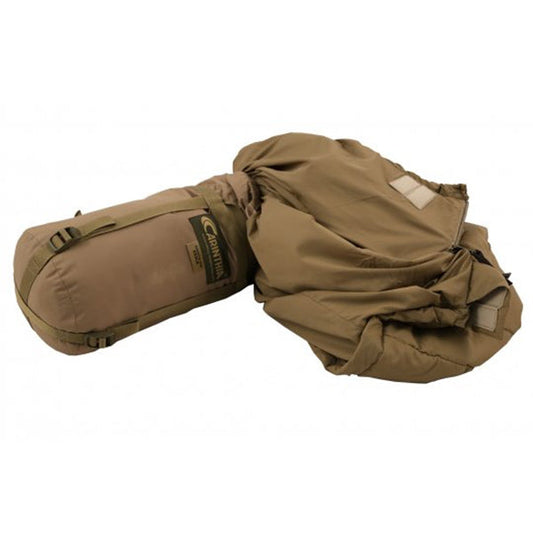 Eagle Kunstfaserschlafsack, Grösse L, Reissverschluss Links, Sand