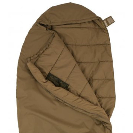 Eagle Kunstfaserschlafsack, Grösse L, Reissverschluss Links, Sand