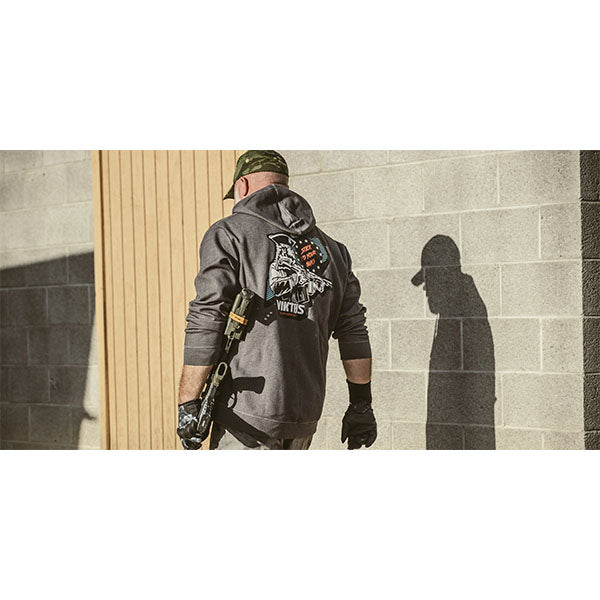 Hoodie GUNVENT STICKUP, dark grey heather