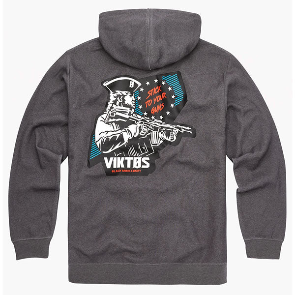 Hoodie GUNVENT STICKUP, dark grey heather