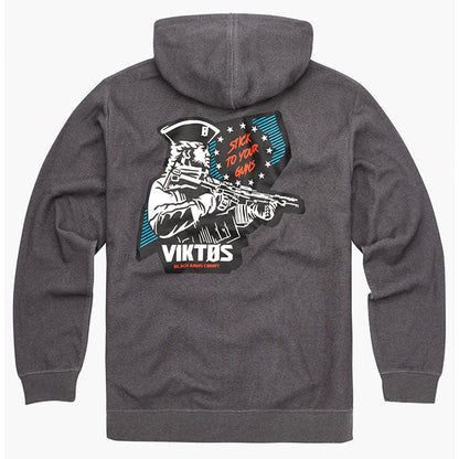 Hoodie GUNVENT STICKUP, dark grey heather