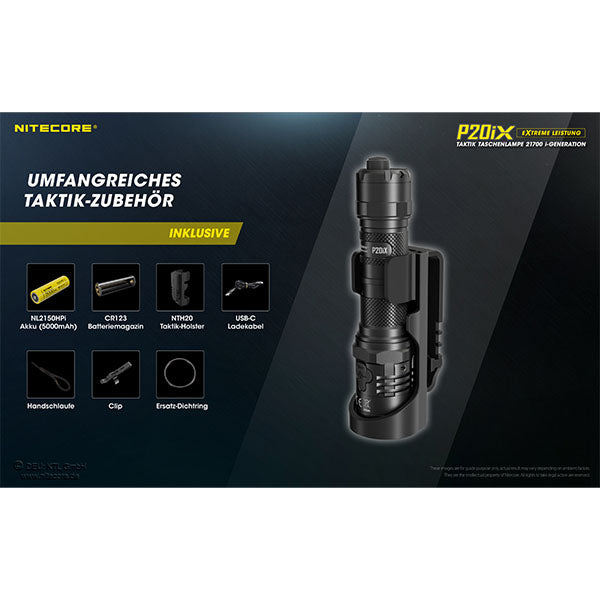 Taktische LED-Taschenlampe P20iX, 4'000 Lumen, inkl. Akku