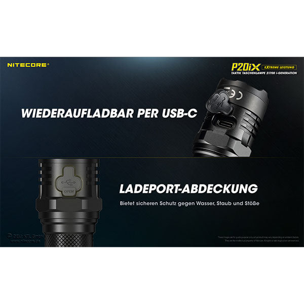 Taktische LED-Taschenlampe P20iX, 4'000 Lumen, inkl. Akku