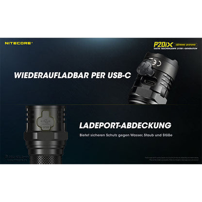Taktische LED-Taschenlampe P20iX, 4'000 Lumen, inkl. Akku