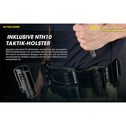 Taktische LED-Taschenlampe P10iX, 4'000 Lumen, inkl. Akku