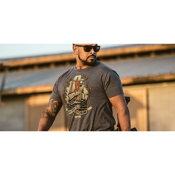 T-Shirt TEE ANY PORT, atlantic heather