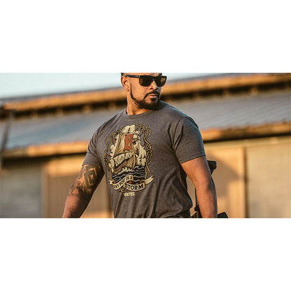 T-Shirt TEE ANY PORT, atlantic heather