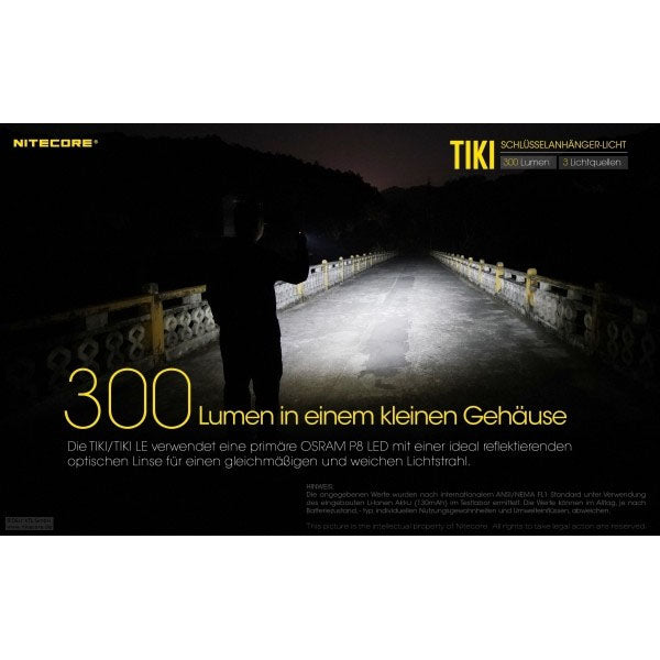 LED-TASCHENLAMPE TIKI LE, 300 Lumen (inkl. Akku), black