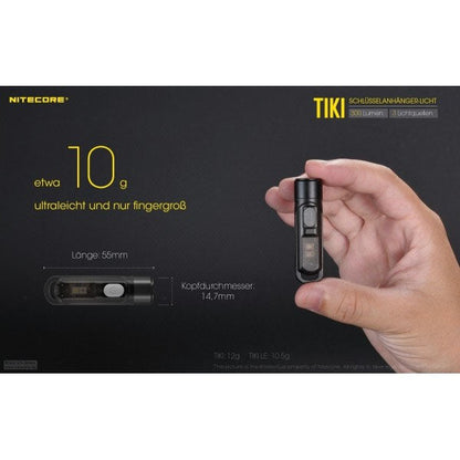 LED-TASCHENLAMPE TIKI LE, 300 Lumen (inkl. Akku), black