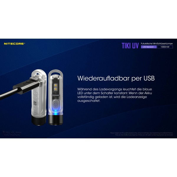 LED-TASCHENLAMPE TIKI UV, 1'000mW (inkl. Akku)