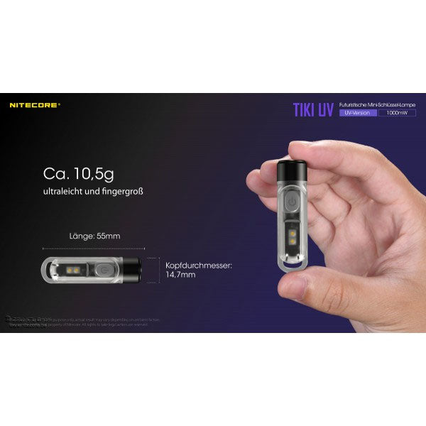 LED-TASCHENLAMPE TIKI UV, 1'000mW (inkl. Akku)