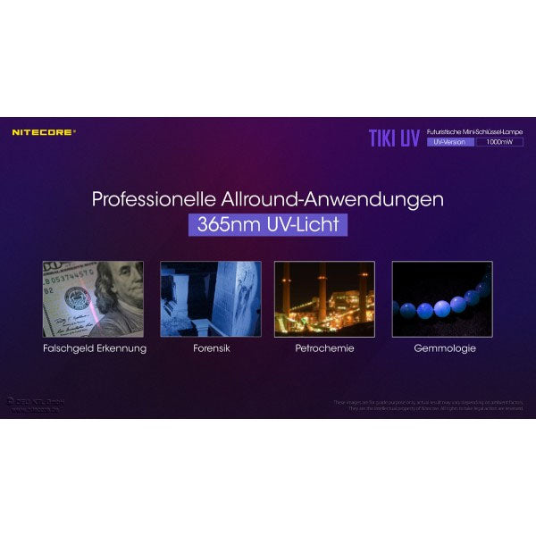 LED-TASCHENLAMPE TIKI UV, 1'000mW (inkl. Akku)