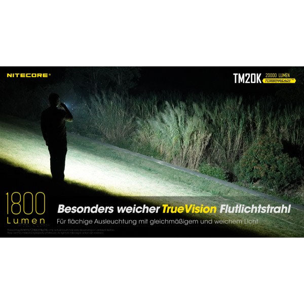 Taktische LED-Taschenlampe TM20K, 20'000 Lumen, inkl. Akkus