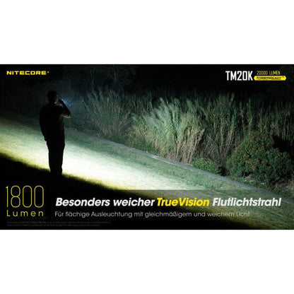 Taktische LED-Taschenlampe TM20K, 20'000 Lumen, inkl. Akkus