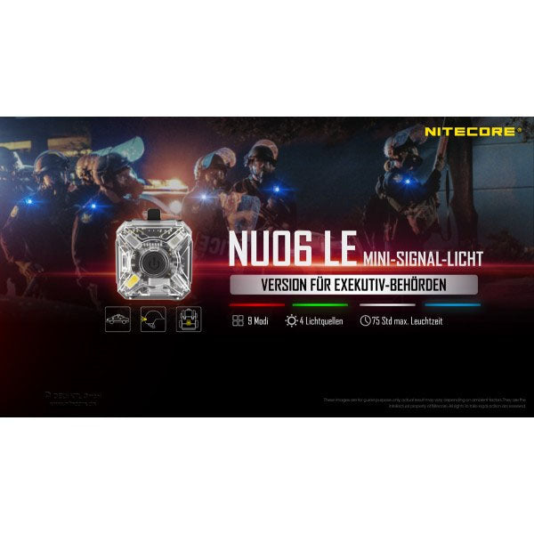 LED-SIGNALLAMPE NU06LE - 15 Lumen (inkl. Akku)