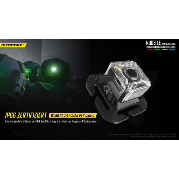 LED-SIGNALLAMPE NU06LE - 15 Lumen (inkl. Akku)