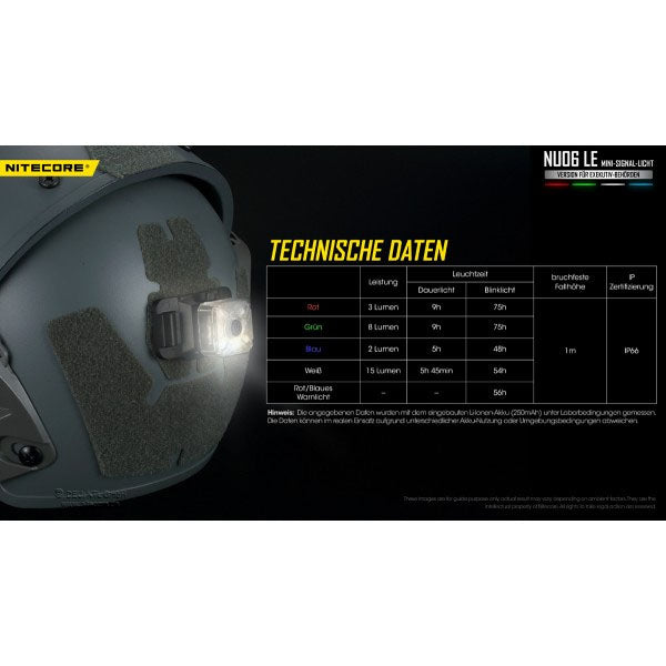 LED-SIGNALLAMPE NU06LE - 15 Lumen (inkl. Akku)