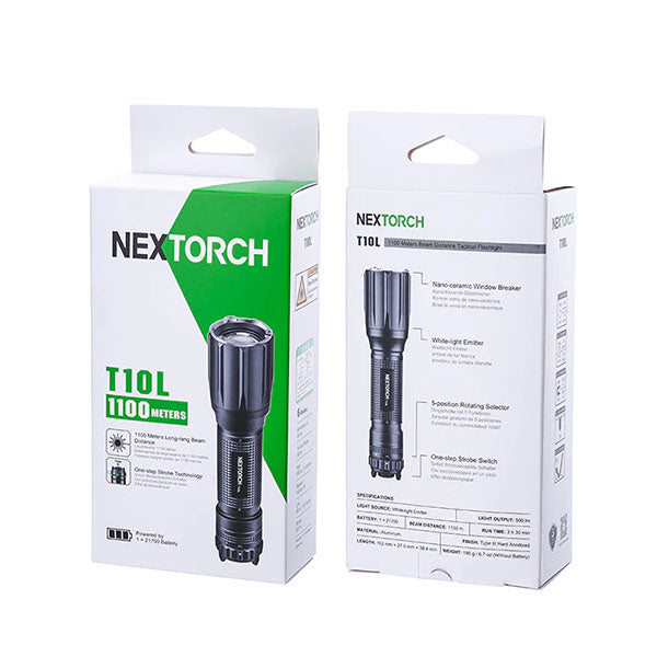 Taktische LED-Taschenlampe T10L, 500 Lumen (inkl. Akku)